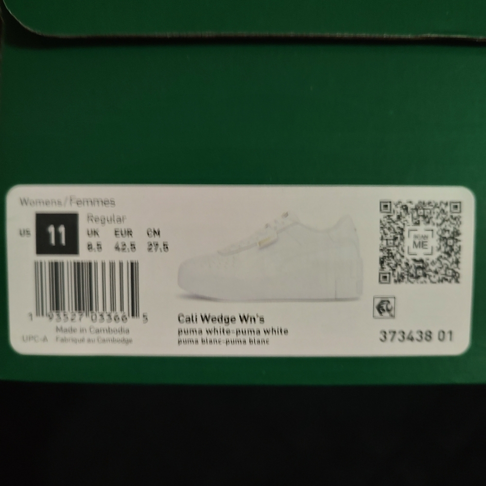 NWOT Puma Cali Wedge Womens Size 11 White Athletic Casual Shoes Sneakers - Picture 6 of 8